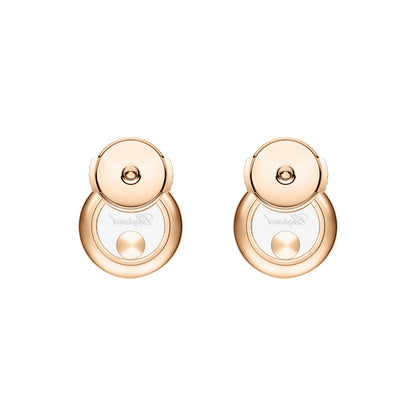 Chopard Happy Diamonds earrings in 18k ethical rose gold view 4