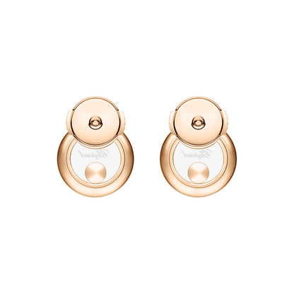 Chopard Happy Diamonds earrings in 18k ethical rose gold view 4