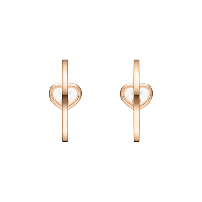 Chopard Happy Diamonds earrings in 18k ethical rose gold view 4