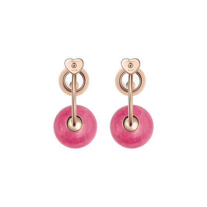 Chopard Happy Diamonds earrings in 18k ethical rose gold with diamonds view 4