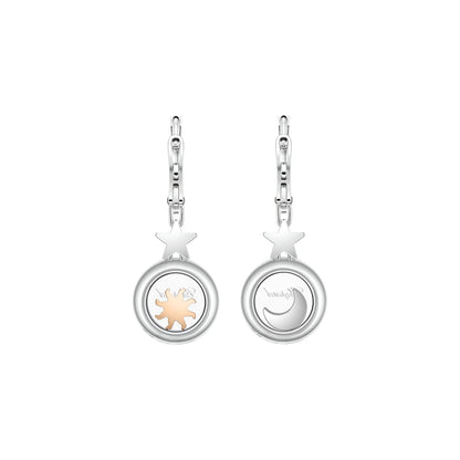 Chopard Happy Diamonds earrings in 18k ethical white gold with moving diamonds view 4