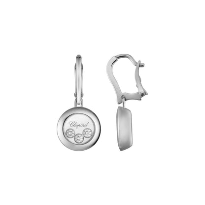 Chopard Happy Diamonds earrings in 18k ethical white gold view 2