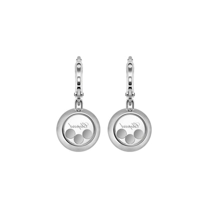 Chopard Happy Diamonds earrings in 18k ethical white gold view 4