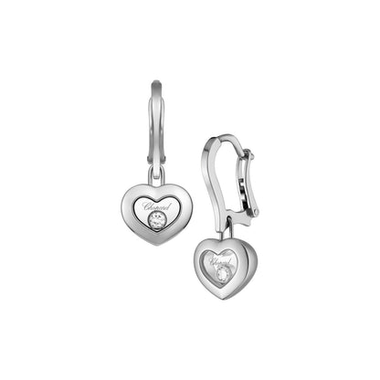 Chopard Happy Diamonds earrings in 18k ethical white gold with moving diamonds