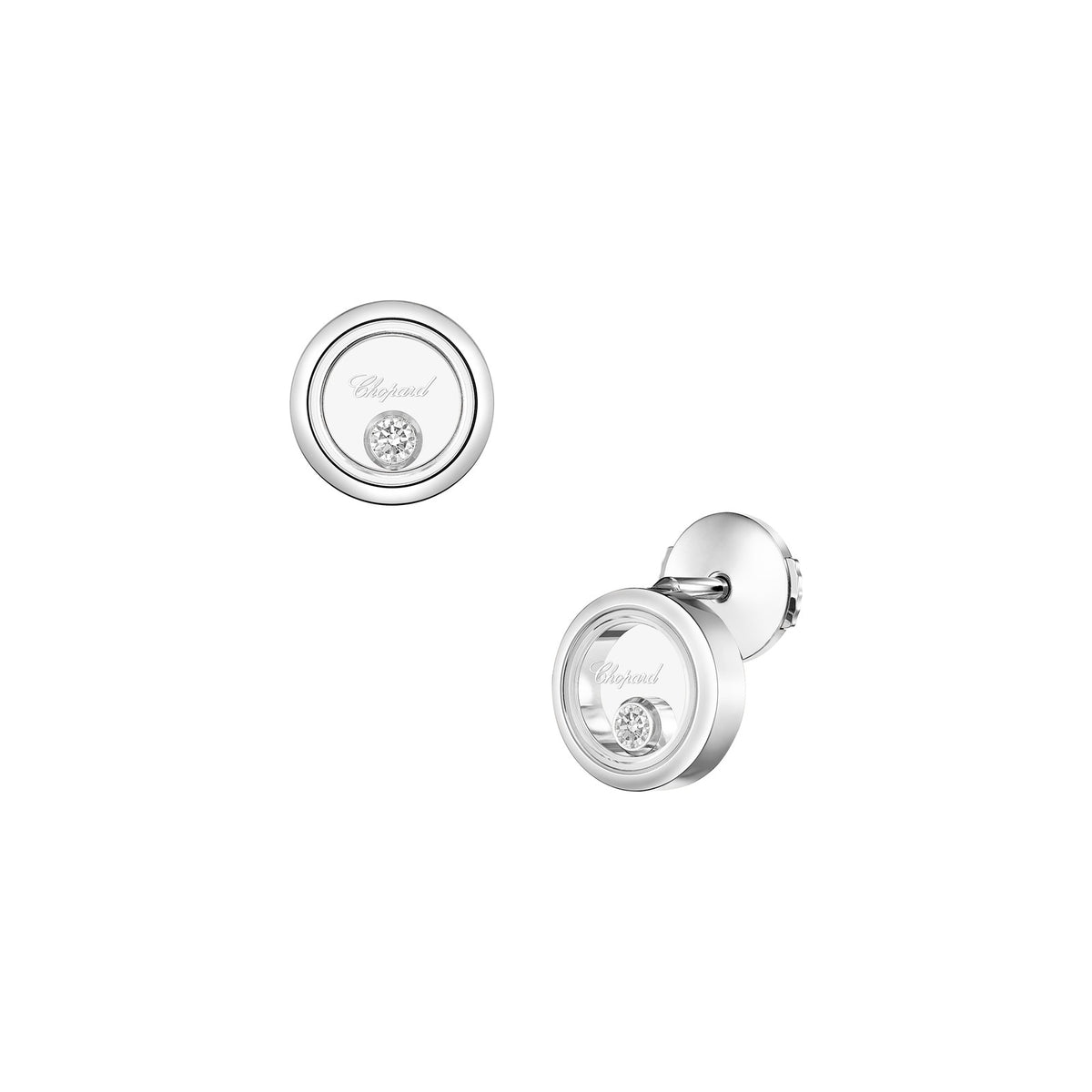 Chopard Happy Diamonds earrings in 18k ethical white gold