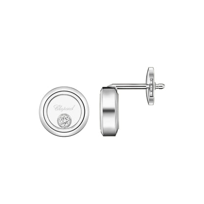 Chopard Happy Diamonds earrings in 18k ethical white gold view 2