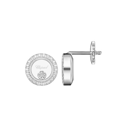 Chopard Happy Diamonds earrings in 18k ethical white gold view 2