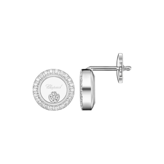 Chopard Happy Diamonds earrings in 18k ethical white gold view 2