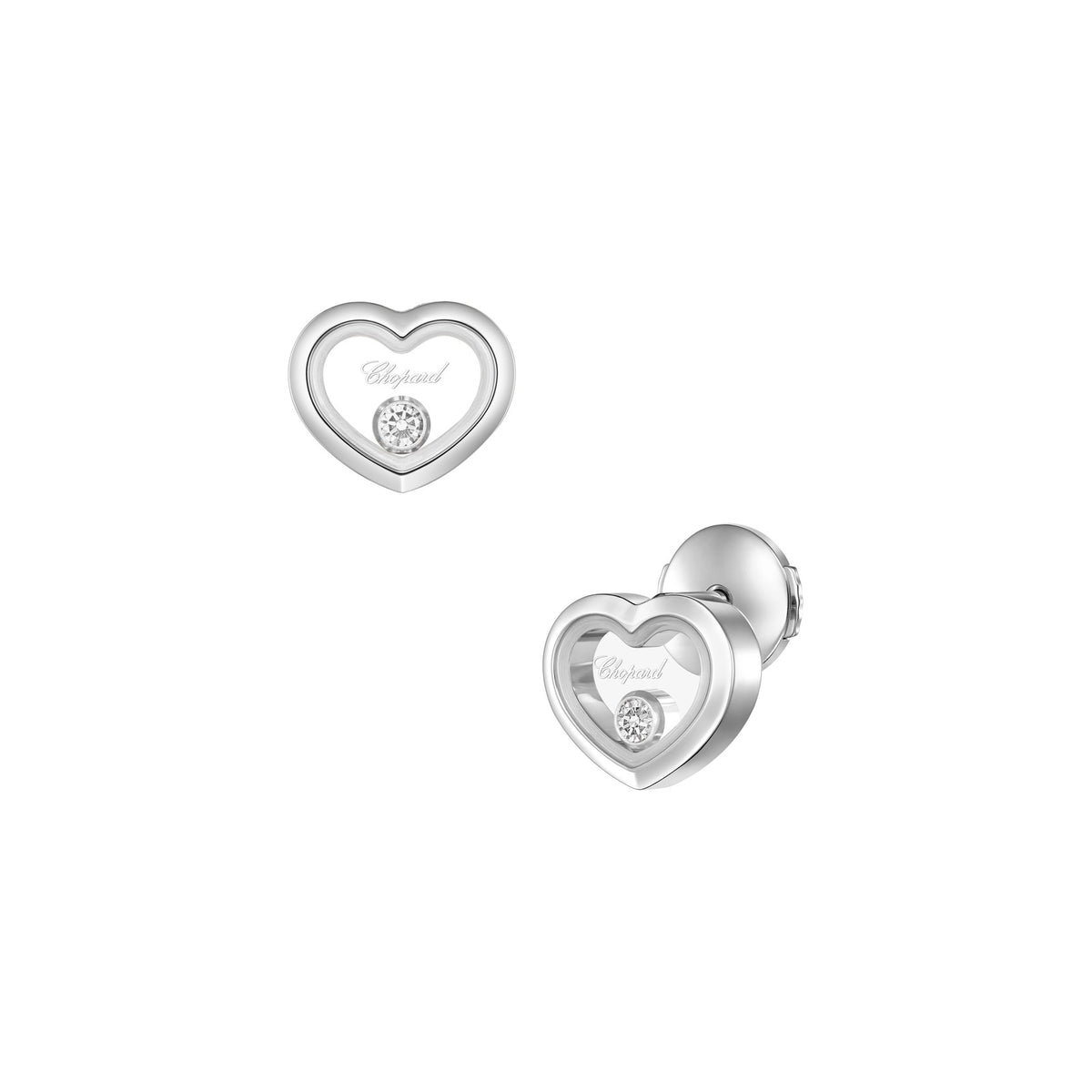 Chopard Happy Diamonds earrings in 18k ethical white gold