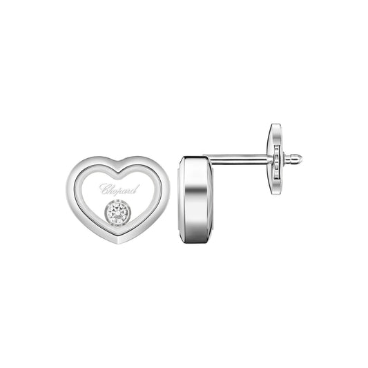 Chopard Happy Diamonds earrings in 18k ethical white gold view 2