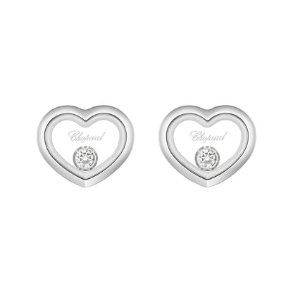 Chopard Happy Diamonds earrings in 18k ethical white gold view 3