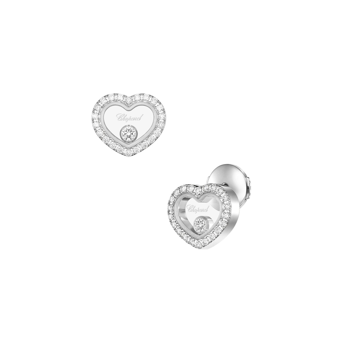 Chopard Happy Diamonds earrings in 18k ethical white gold