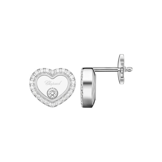 Chopard Happy Diamonds earrings in 18k ethical white gold view 2