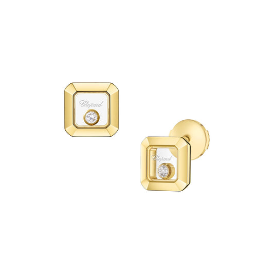 Chopard Happy Diamonds earrings in 18k ethical yellow gold with moving diamonds