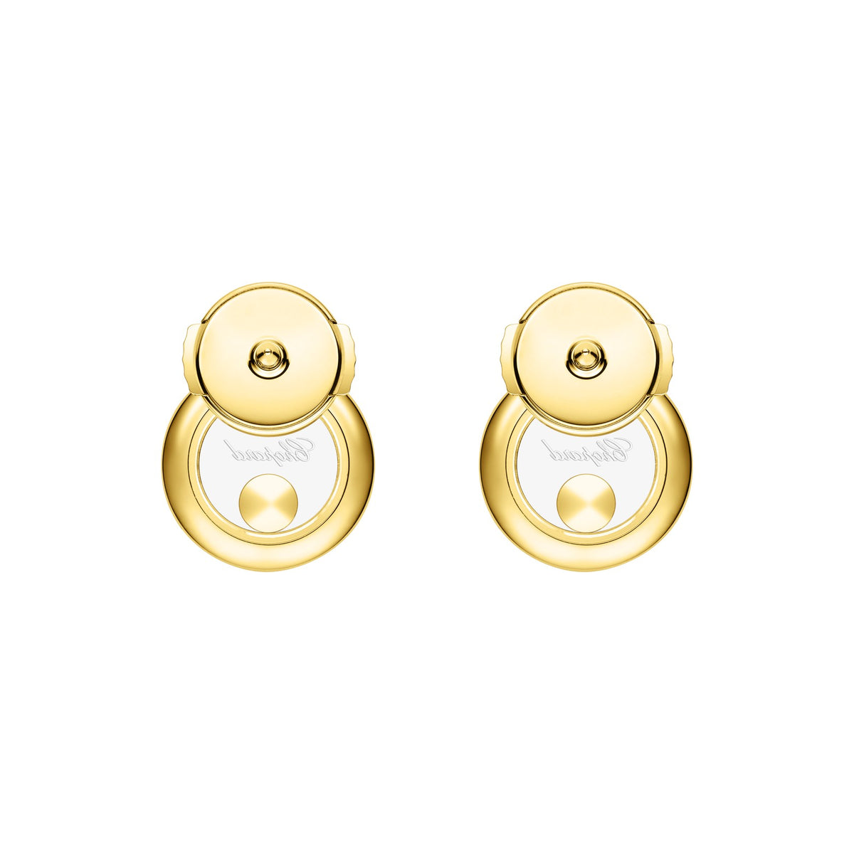 Chopard Happy Diamonds earrings in 18k ethical yellow gold view 4