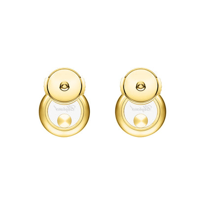 Chopard Happy Diamonds earrings in 18k ethical yellow gold view 4