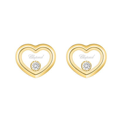 Chopard Happy Diamonds earrings in 18k ethical yellow gold view 3