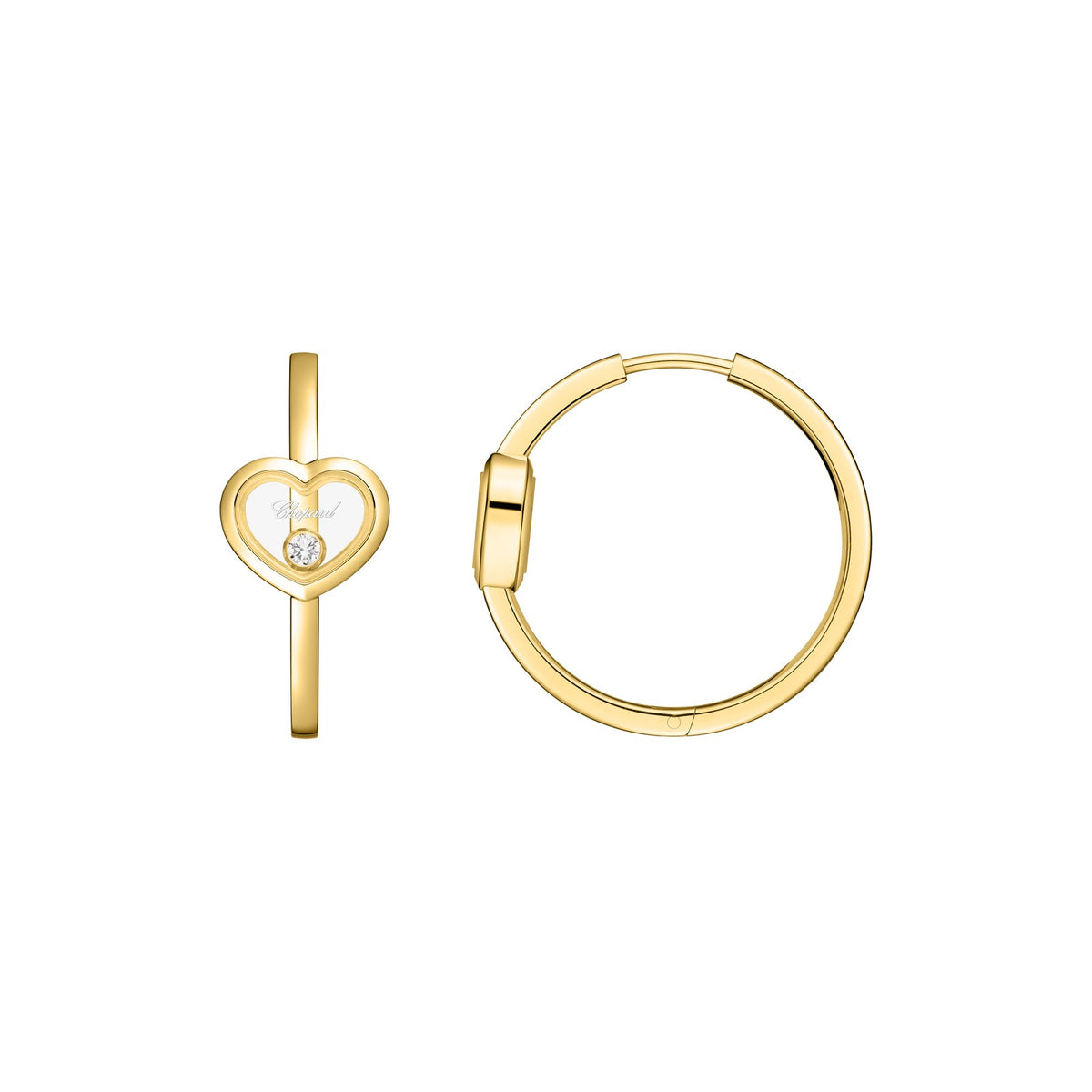 Chopard Happy Diamonds earrings in 18k ethical yellow gold view 2
