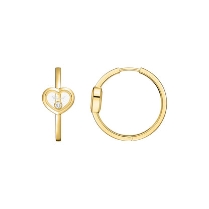 Chopard Happy Diamonds earrings in 18k ethical yellow gold view 2