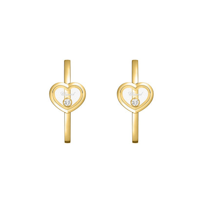 Chopard Happy Diamonds earrings in 18k ethical yellow gold view 3