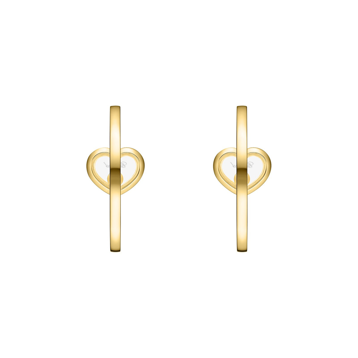 Chopard Happy Diamonds earrings in 18k ethical yellow gold view 4