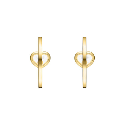 Chopard Happy Diamonds earrings in 18k ethical yellow gold view 4