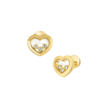 Chopard Happy Diamonds earrings in 18k ethical yellow gold with moving diamonds