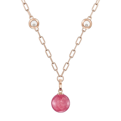 Chopard Happy Diamonds necklace in 18k ethical rose gold with diamonds