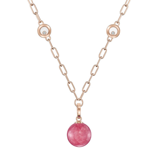 Chopard Happy Diamonds necklace in 18k ethical rose gold with diamonds