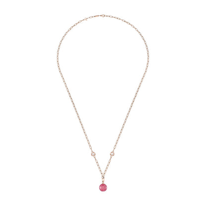 Chopard Happy Diamonds necklace in 18k ethical rose gold with diamonds, view 2