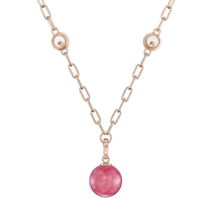 Chopard Happy Diamonds necklace in 18k ethical rose gold with diamonds, view 3