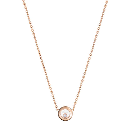 Chopard Happy Diamonds necklace in 18k ethical rose gold with moving diamonds