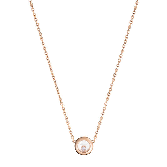 Chopard Happy Diamonds necklace in 18k ethical rose gold with moving diamonds