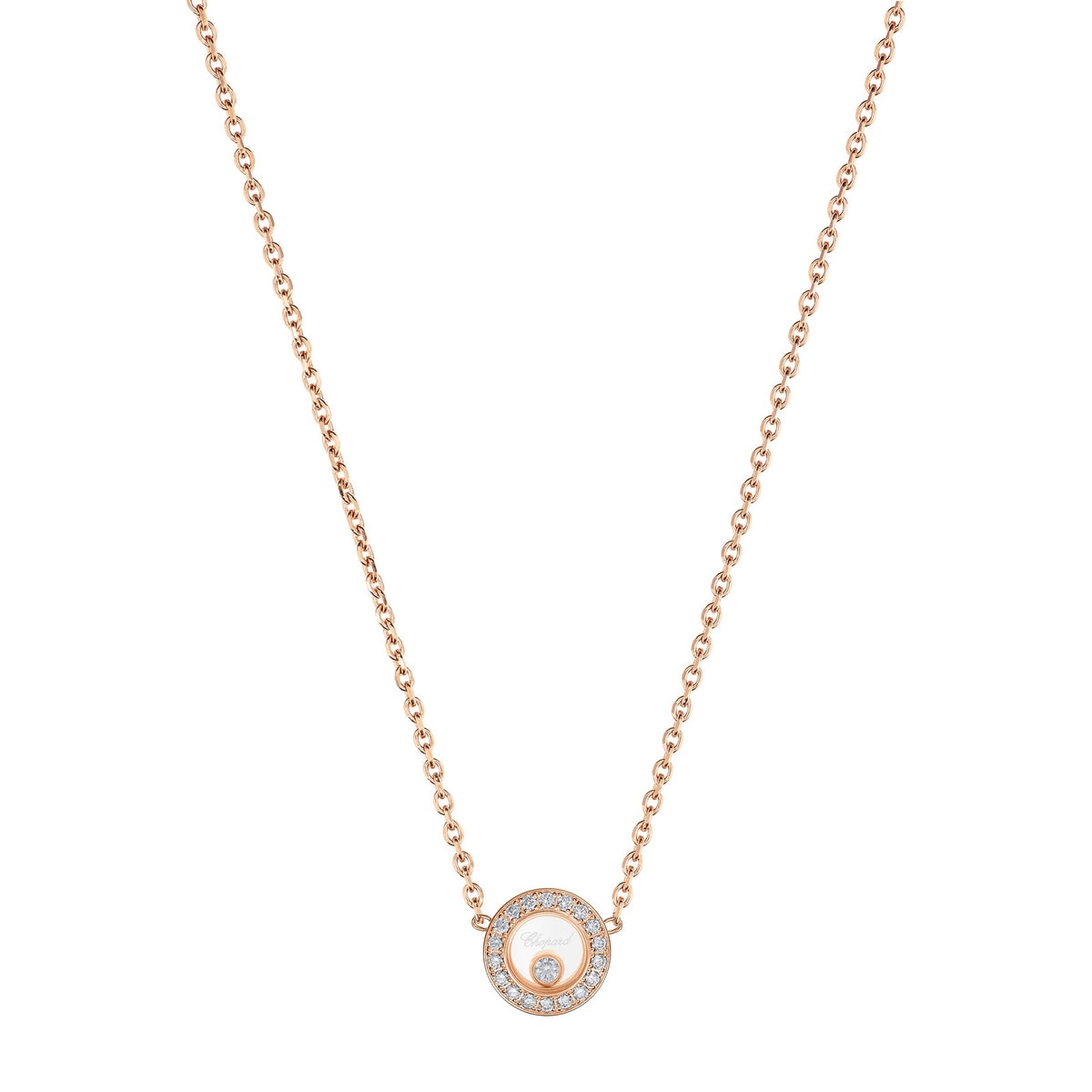 Chopard Happy Diamonds necklace in 18k ethical rose gold