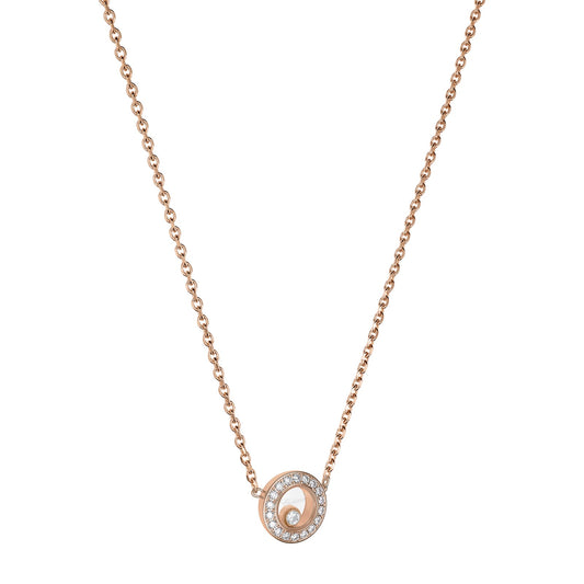 Chopard Happy Diamonds necklace in 18k ethical rose gold view 2