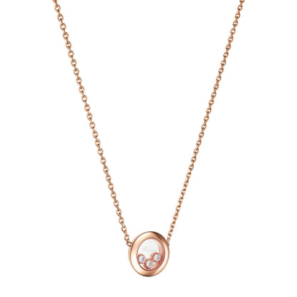 Chopard Happy Diamonds necklace in 18k ethical rose gold view 2