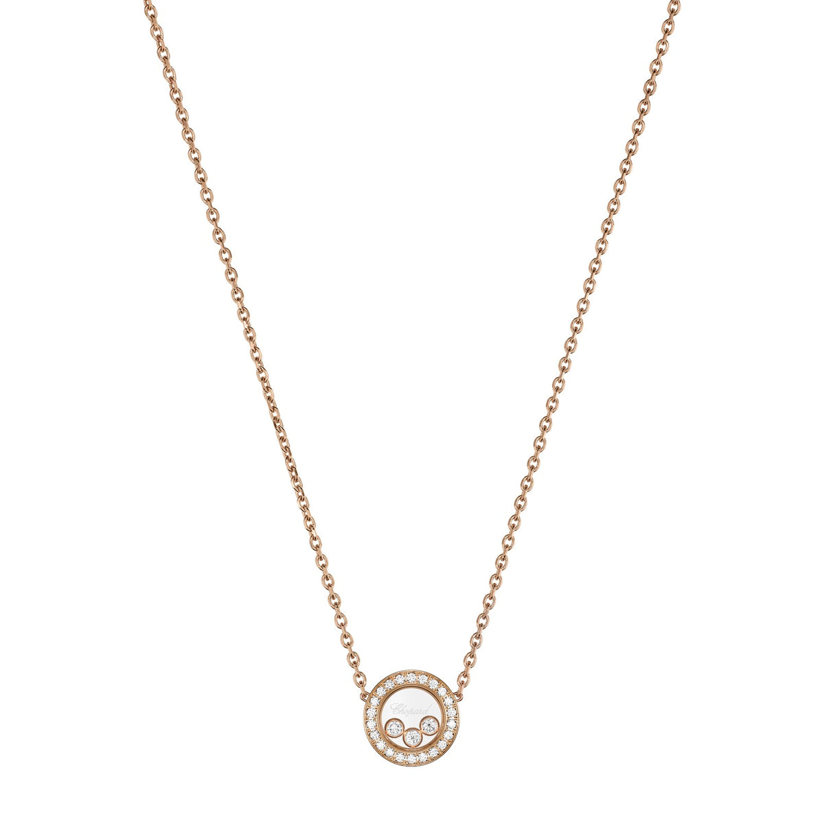 Chopard Happy Diamonds necklace in 18k ethical rose gold