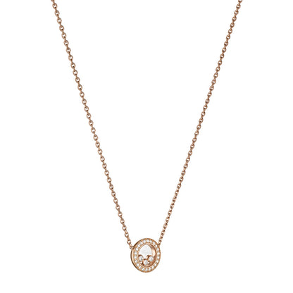 Chopard Happy Diamonds necklace in 18k ethical rose gold view 2