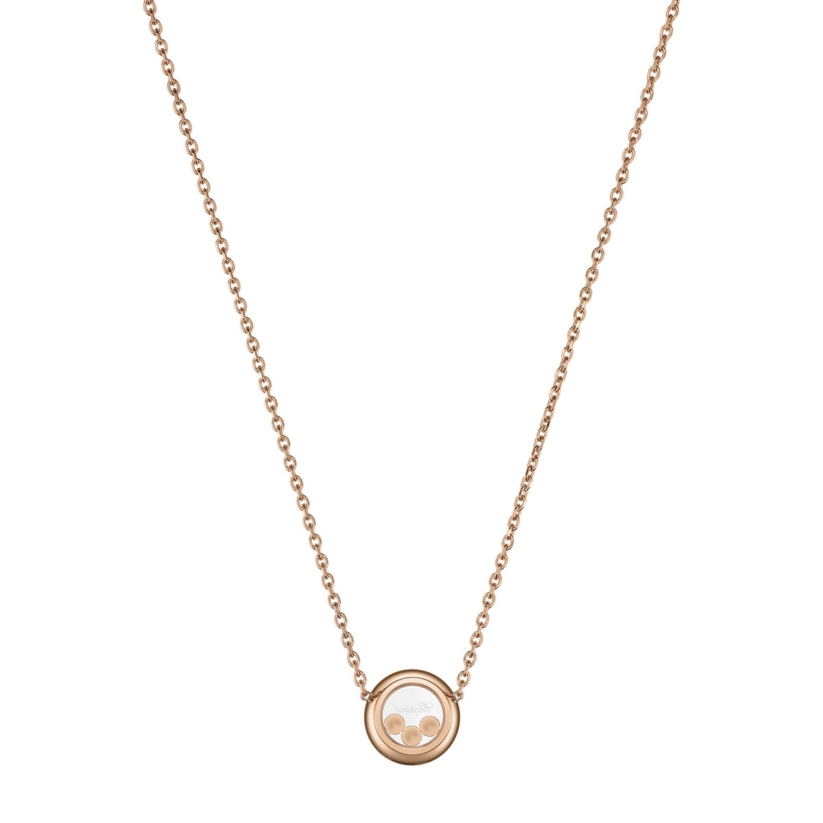 Chopard Happy Diamonds necklace in 18k ethical rose gold view 3