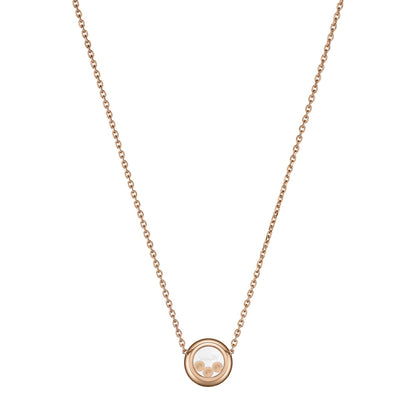 Chopard Happy Diamonds necklace in 18k ethical rose gold view 3