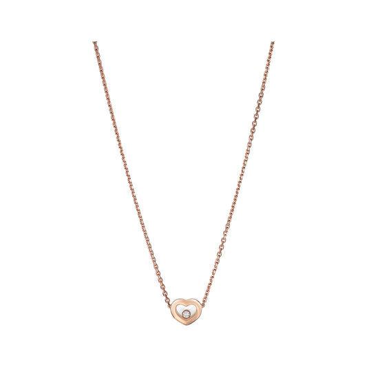 Chopard Happy Diamonds necklace in 18k ethical rose gold with moving diamonds