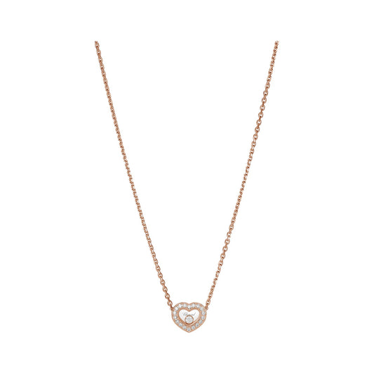 Chopard Happy Diamonds necklace in 18k ethical rose gold with moving diamonds
