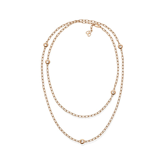 Chopard Happy Diamonds necklace in 18k ethical rose gold with moving diamonds