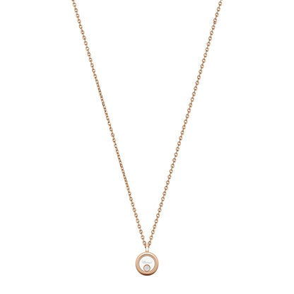 Chopard Happy Diamonds necklace in 18k ethical rose gold with diamonds