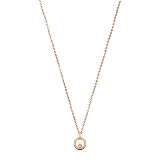Chopard Happy Diamonds necklace in 18k ethical rose gold with diamonds