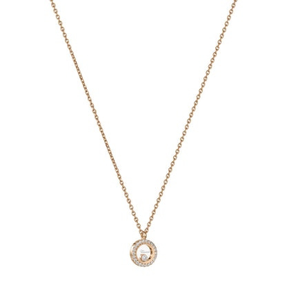 Chopard Happy Diamonds necklace in 18k ethical rose gold with diamonds view 2