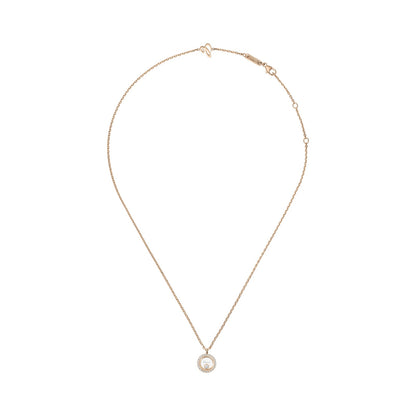 Chopard Happy Diamonds necklace in 18k ethical rose gold with diamonds view 3