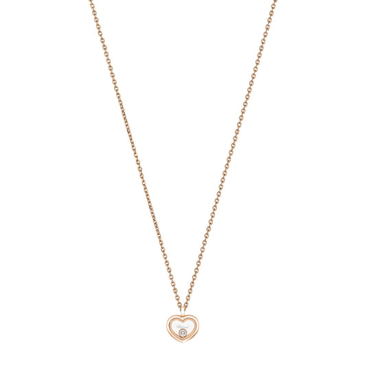 Chopard Happy Diamonds necklace in 18k ethical rose gold with diamonds