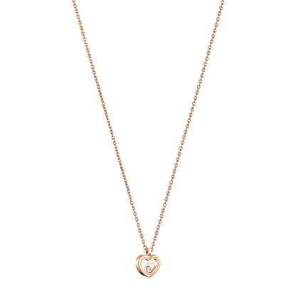 Chopard Happy Diamonds necklace in 18k ethical rose gold with diamonds, view 2