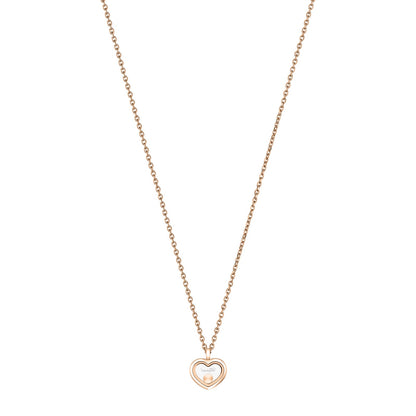 Chopard Happy Diamonds necklace in 18k ethical rose gold with diamonds, view 4